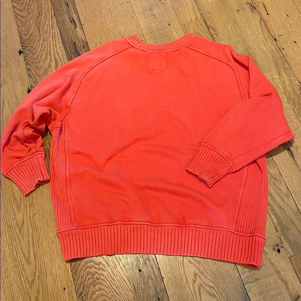 Aerie Terry Toweling Oversized Crew Sweatshirt Orange Mind in the MNTS SMALL ‘22 - Picture 9 of 11